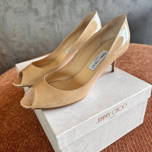 Jimmy Choo Isabel Peep Toe Pumps